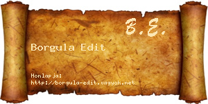 Borgula Edit névjegykártya